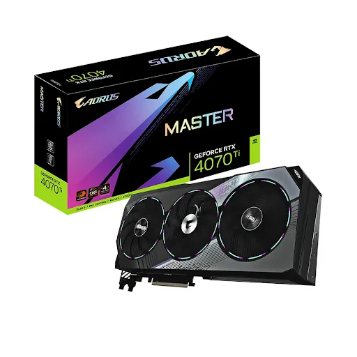 Card màn hình Gigabyte AORUS GeForce RTX 4070 Ti MASTER 12G 12GB GDDR6X (N407TAORUS M-12GD)