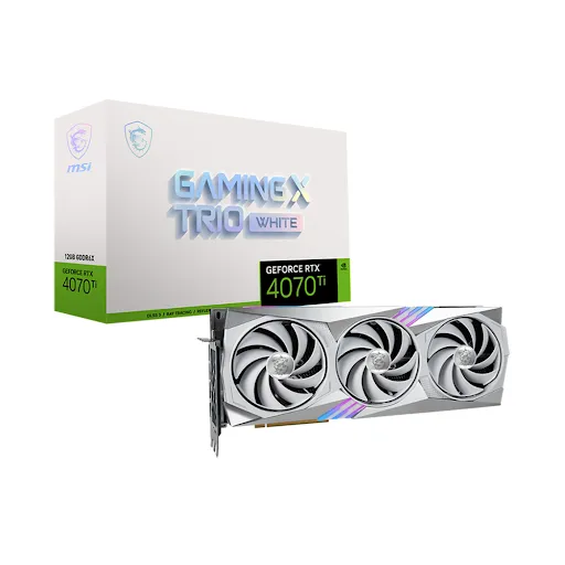 Card màn hình Msi RTX 4070 Ti GAMING X TRIO 12G WHITE 12GB GDDR6
