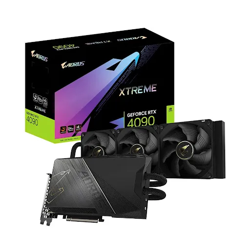 Card màn hình Gigabyte AORUS GeForce RTX 4090 XTREME WATERFORCE 24G 24GB GDDR6X (GV-N4090AORUSX W-24GD)