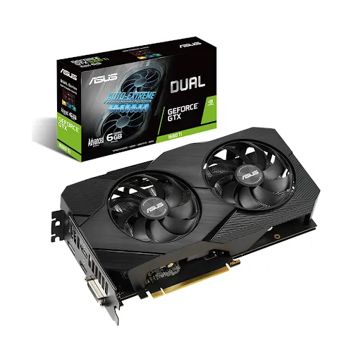 Card màn hình Asus Dual GeForce GTX 1660 Ti 6GB GDDR6 EVO 6GB GDDR6 (DUAL-GTX1660TI-6G-EVO)