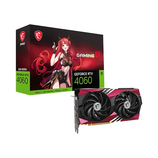 Card màn hình Msi RTX 4060 GAMING X 8G MLG 8GB GDDR6 (912- V516- 055)