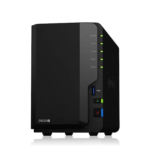 Thiết bị lưu trữ Synology - Hộp ổ cứng gắn ngoài kết nối LAN/USB3.2 Gen 1 - DS220+