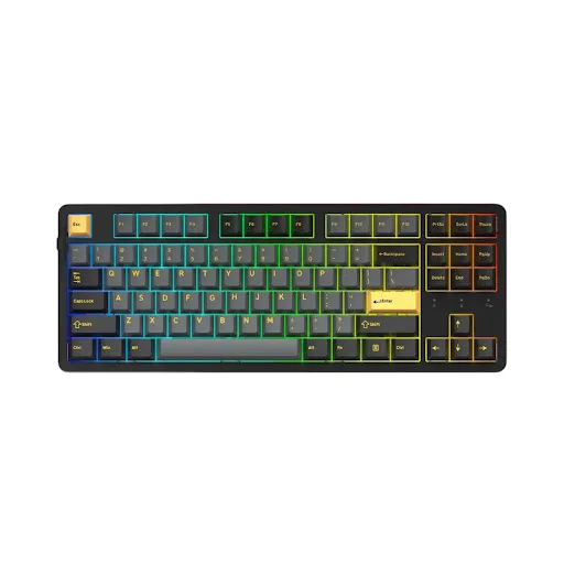 Bàn phím cơ không dây DareU EK87 Pro Triple Mode Black-Golden (Cloud switch)