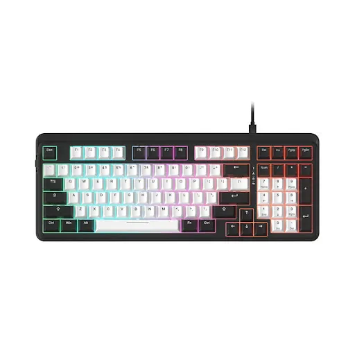 Bàn phím cơ Gaming DAREU EK98 White-Black (Dream switch (Linear)/Multi-Led/PBT Double Shot OEM profile)