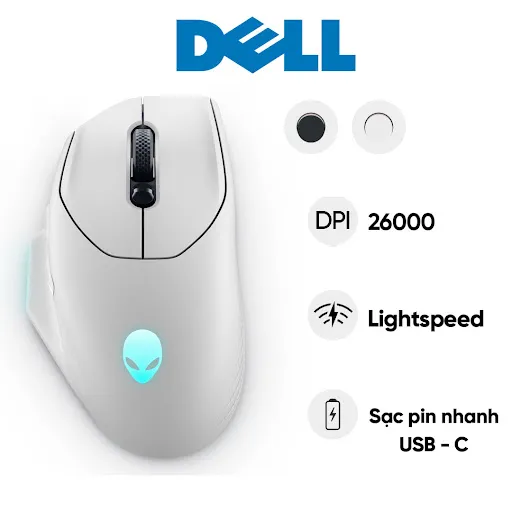 Chuột gaming không dây Dell Alienware AW620M