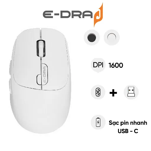 Chuột Công Thái Học không dây E-DRA EM605W