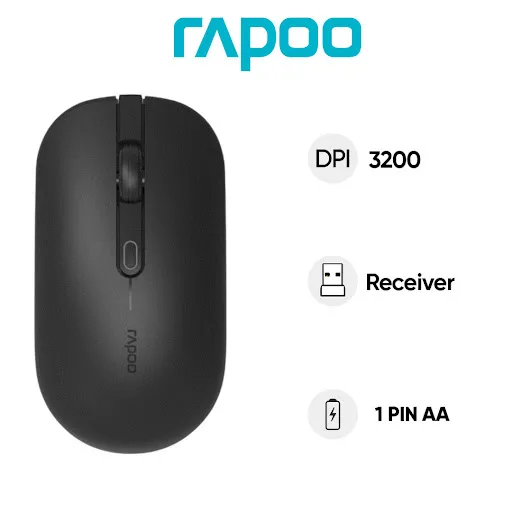 Chuột máy tính không dây Rapoo B30 Silent (Đen)