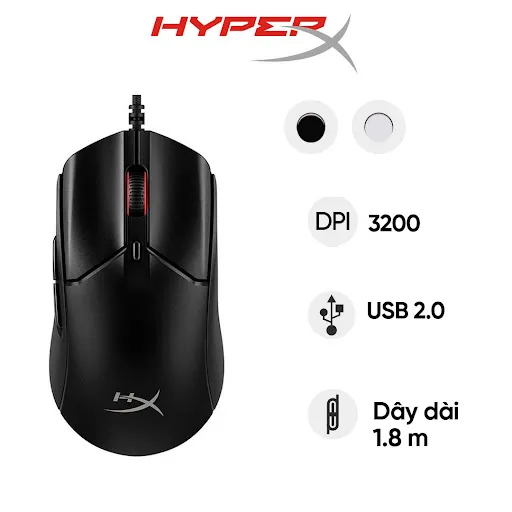 Chuột Gaming có dây HyperX Pulsefire Haste II Black (6N0A7AA)
