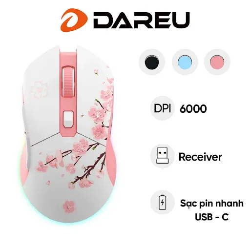Chuột gaming không dây DARE-U EM901X RGB