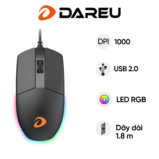 Chuột máy tính DARE-U LM130S (Đen)