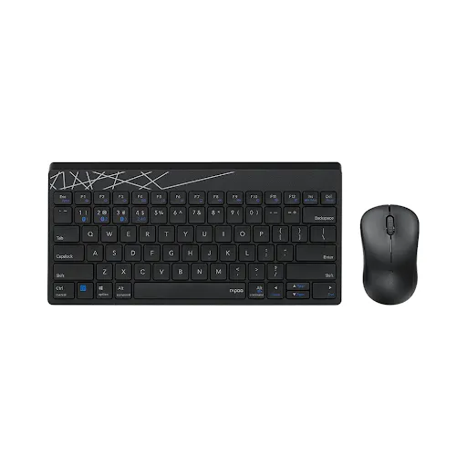 Combo bàn phím + Chuột Rapoo 8000M Multi-mode Wireless (Đen)