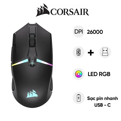 Chuột gaming không dây Corsair NIGHTSABRE RGB (CH-931B011-AP)