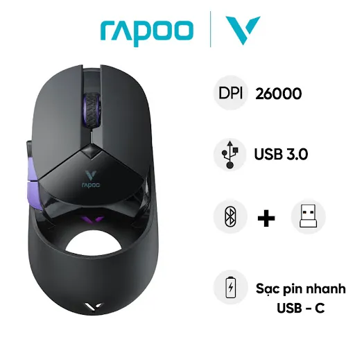 Chuột gaming Rapoo VT960 Pro màu đen (31206VT963A0910)