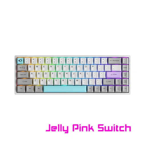 Bàn phím cơ không dây AKKO 3068B Multi-modes Silent (Jelly Pink Switch)