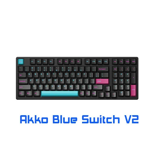 Bàn phím cơ Akko 3098 DS Midnight R2 Akko Blue Switch