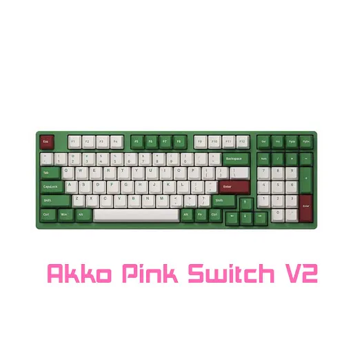 Bàn phím cơ Akko 3098 DS Matcha Red Bean (Akko Pink Switch V2)