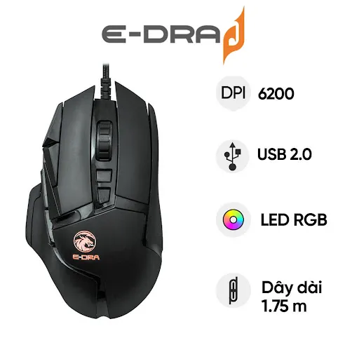 Chuột gaming E-Dra EM6502