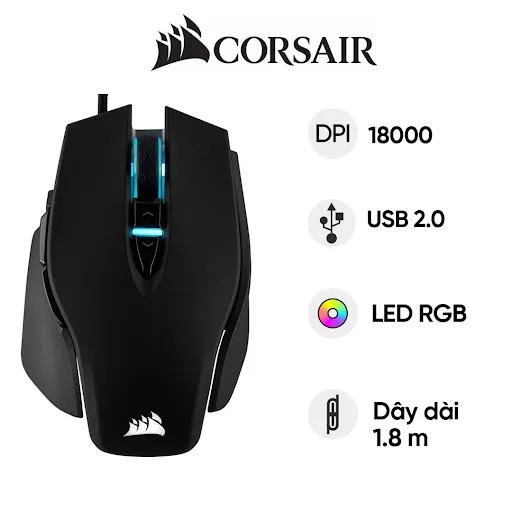 Chuột gaming CORSAIR M65 RGB Elite (Đen)