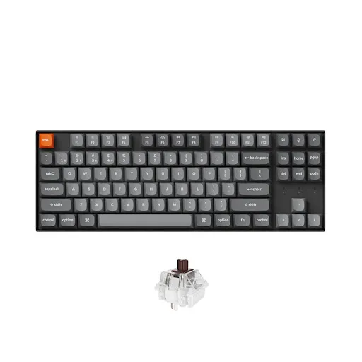 Bàn phím cơ không dây Keychron K8M-B3 K8 Max RGB Backlight Brown Switch - Black