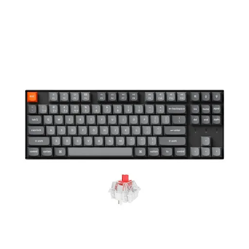 Bàn phím cơ không dây Keychron K8M-B1 K8 Max RGB Backlight Red Switch - Black