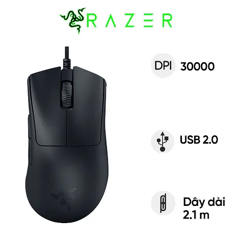 Chuột Gaming Công Thái Học Razer DeathAdder V3 Ultra-lightweight - Đen (RZ01-04640100-R3M1)