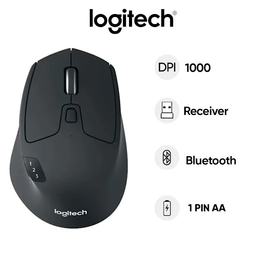 Chuột máy tính không dây Logitech M720 (Đen)