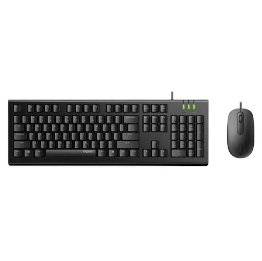 Combo Bàn phím + Chuột Rapoo X120PRO Wired Optical (Đen)